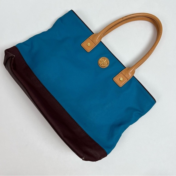 TORY BURCH Jaden Bag Coconut Canvas Leather Tote - Picture 16 of 16